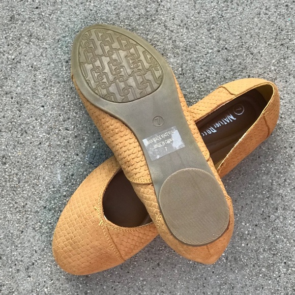 Nature Breeze Mustard Round Toe Ballerina FLAT - Picture 7 of 7